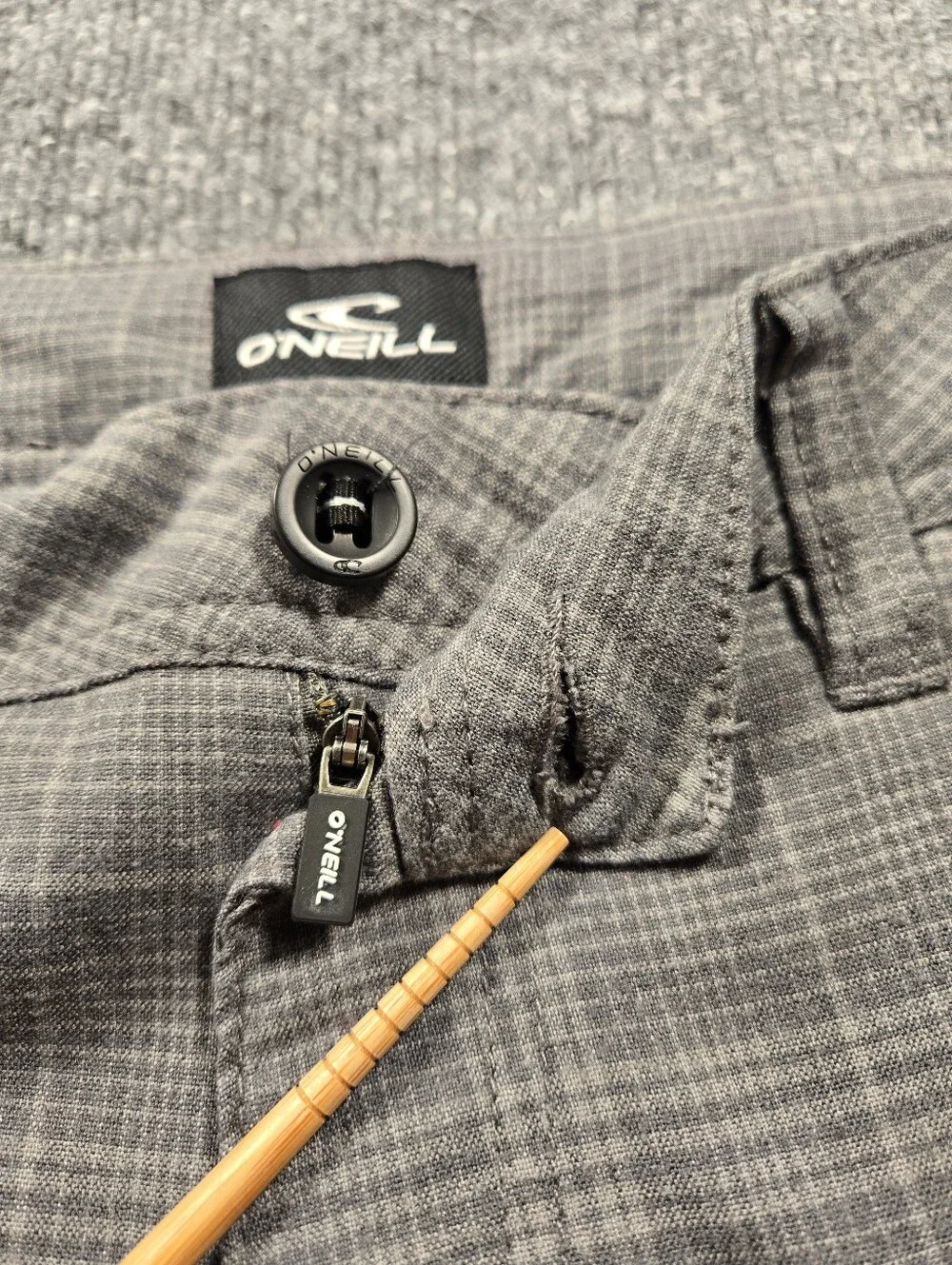 O'Neill‎ Men's Gray Plaid Standard Fit Casual Hybrid Walk Shorts Size 32